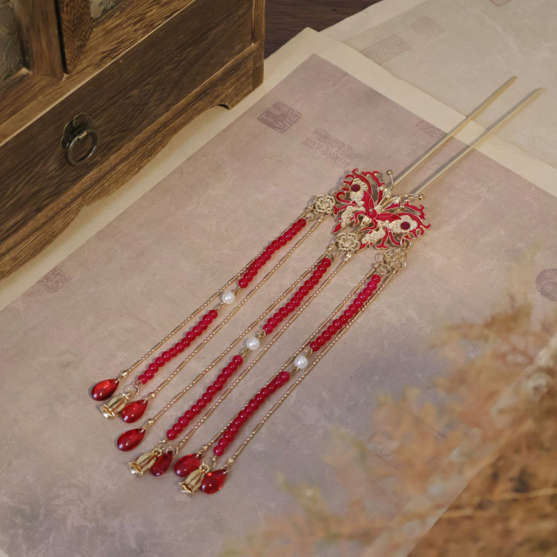 Clema de păr cu design original, material aliaj, decor floral, realizare manuală, ambalaj individual