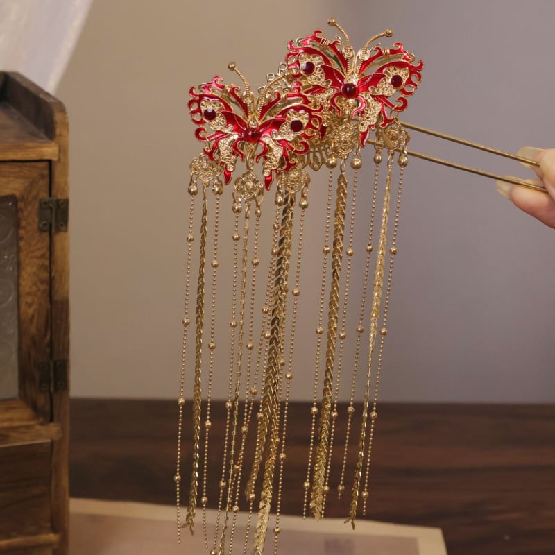 Clema de păr cu design original, material aliaj, decor floral, realizare manuală, ambalaj individual