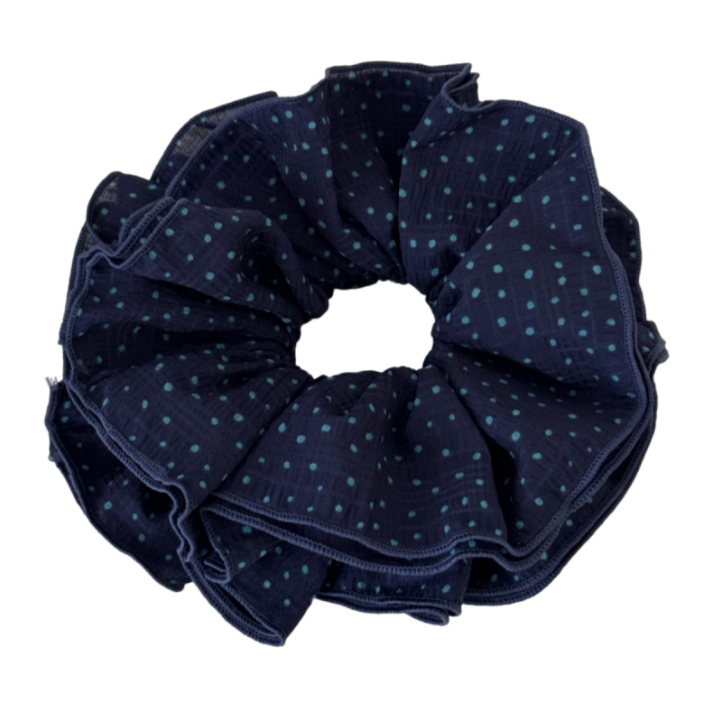 Elastic de păr din țesătură cu buline, lucrat manual, stil korean, formă lejeră, design de strângere