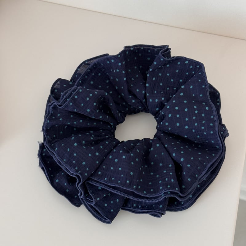 Elastic de păr din țesătură cu buline, lucrat manual, stil korean, formă lejeră, design de strângere