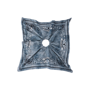 Gumica za kosu za konjski rep s motivom kešu cvijeta, denim gradski stil, kvadratni šal stil, ručna izrada od tkanine