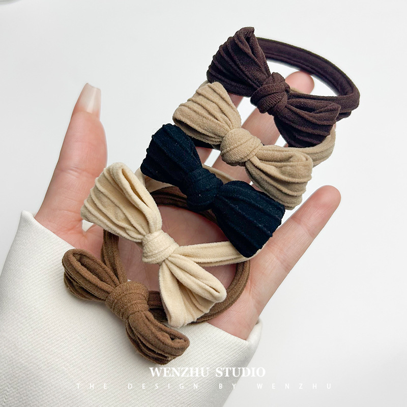 Koreai stílusú masnis hajgumi magas copfhoz, szövött, rugalmas és tartós