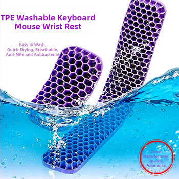 Rokas atbalsta plāksne tastatūrai un pelei – divpusēja TPE ar dobumu dizainu, biroja lietošanai, ūdensizturīgs, pretslīdošs, nolietojumizturīgs, viegli tīrāms