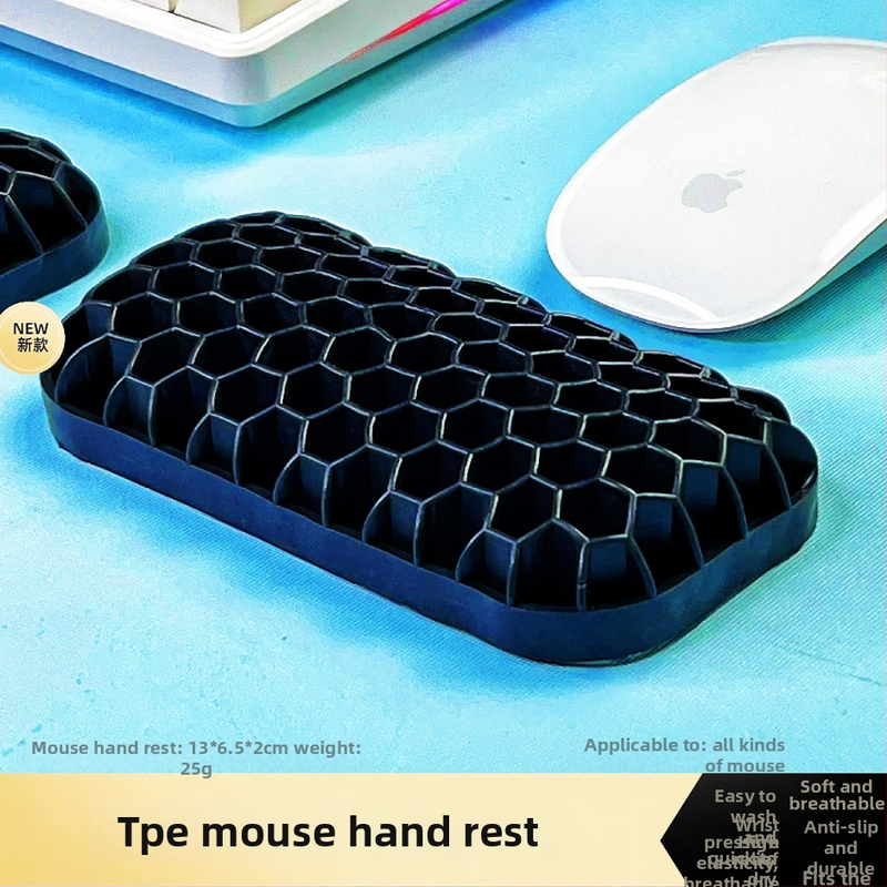 Rokas atbalsta plāksne tastatūrai un pelei – divpusēja TPE ar dobumu dizainu, biroja lietošanai, ūdensizturīgs, pretslīdošs, nolietojumizturīgs, viegli tīrāms