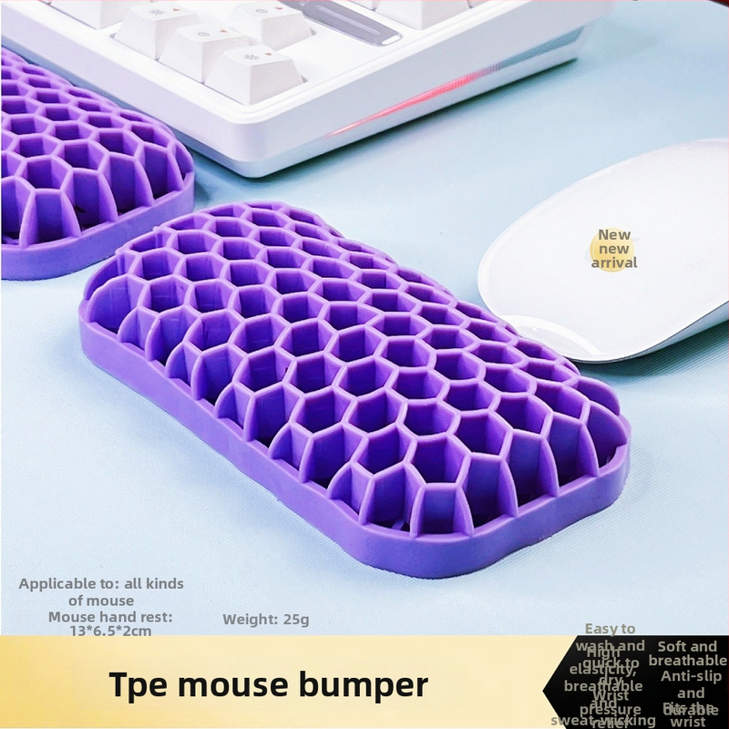 Rokas atbalsta plāksne tastatūrai un pelei – divpusēja TPE ar dobumu dizainu, biroja lietošanai, ūdensizturīgs, pretslīdošs, nolietojumizturīgs, viegli tīrāms