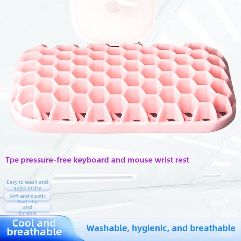 Rokas atbalsta plāksne tastatūrai un pelei – divpusēja TPE ar dobumu dizainu, biroja lietošanai, ūdensizturīgs, pretslīdošs, nolietojumizturīgs, viegli tīrāms