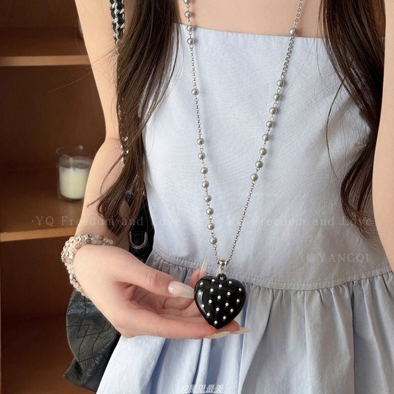 Μακρύ κολιέ, κορεατικό στυλ, κόμβος πεταλούδας, κράμα ψευδάργύρου, Κολιέ 0585