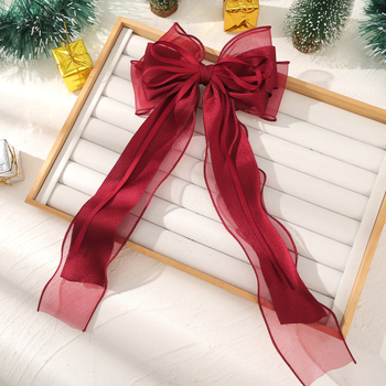 Clip de păr din țesătură cu clip cu arc, elegant, lucrat manual, pentru femei, vara 2024