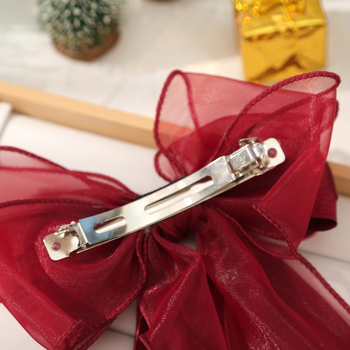 Clip de păr din țesătură cu clip cu arc, elegant, lucrat manual, pentru femei, vara 2024