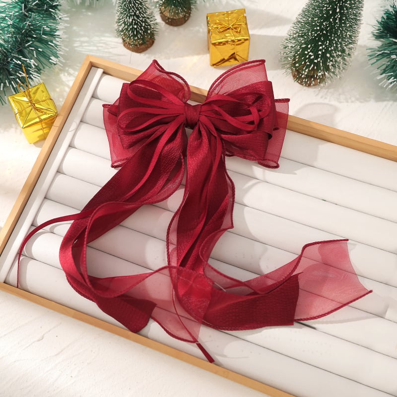 Clip de păr din țesătură cu clip cu arc, elegant, lucrat manual, pentru femei, vara 2024