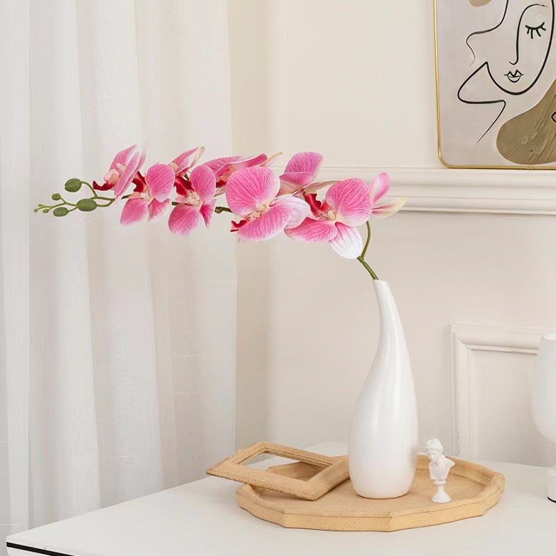 Phalaenopsis umjetna orhideja, 3D ispis, svilenih latica, pogodno za vjenčanja i kućnu dekoraciju