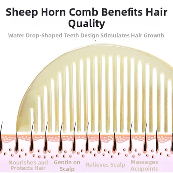 Ručno izrađeni češalj od roga – Remembering Green Silk