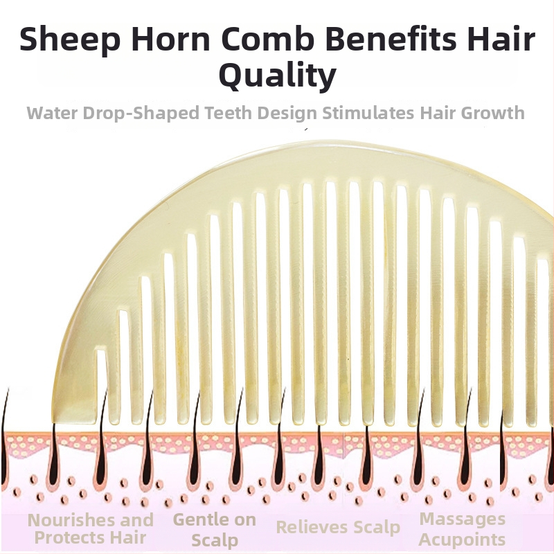 Ručno izrađeni češalj od roga – Remembering Green Silk