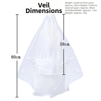 Līgavas vaļa ar matu ķemmi, daudzslāņu režģa vaļa kāzu fotogrāfijām (Materiāls: Diegi; Logotipa drukāšana: Jā; Pielāgošana: Pieejama)