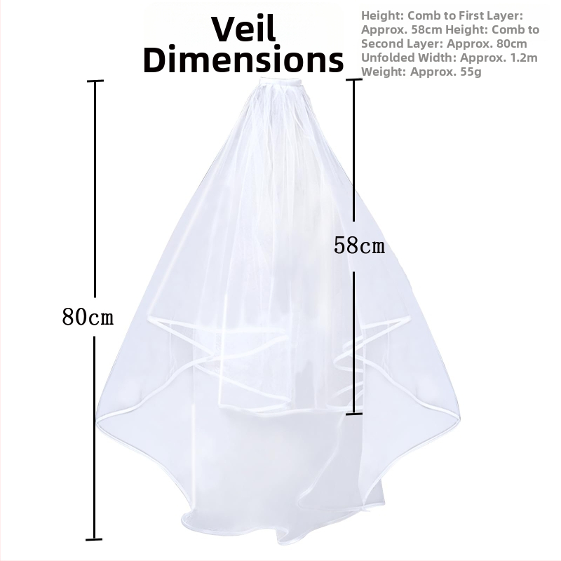 Līgavas vaļa ar matu ķemmi, daudzslāņu režģa vaļa kāzu fotogrāfijām (Materiāls: Diegi; Logotipa drukāšana: Jā; Pielāgošana: Pieejama)