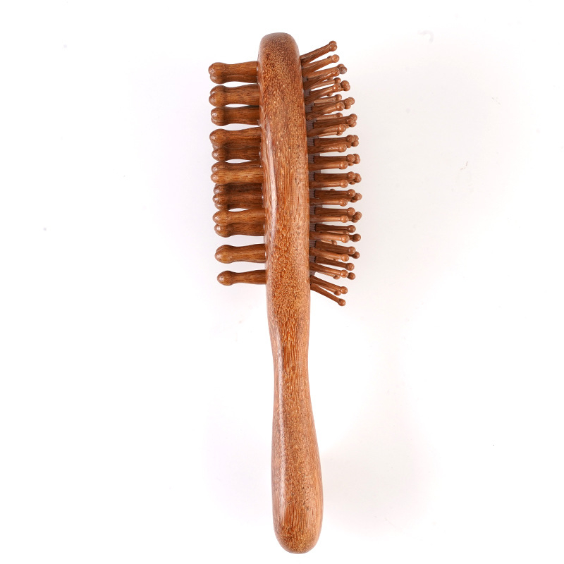 Pieptene din santal cu pernă de aer, pentru îngrijirea scalpului