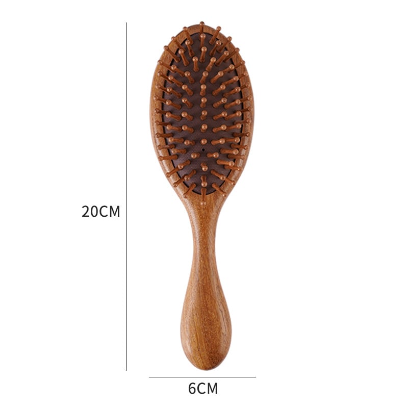 Pieptene din santal cu pernă de aer, pentru îngrijirea scalpului