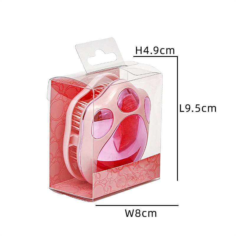 Pieptene pentru păr în formă de labă de pisică, neted, fără încurcări, ABS+TPEE, Qihong