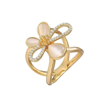 Broš s cvjetnim gumbom za šal i kaput — legura, zlatni uložak, elektroplatiranje, japansko-korejski stil