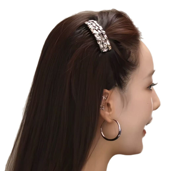 Kristalna geometrijska štipaljka za kosu, ručno izrađena, bočni klips – korejski stil