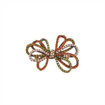 Broșă cu funda din aliaj – placare electrolitică, unisex, decorativă