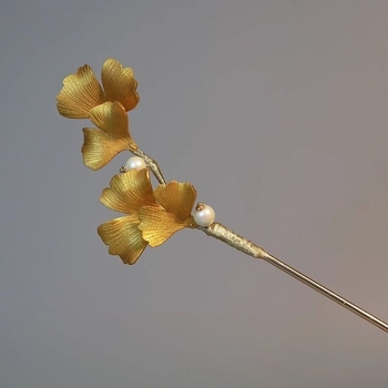 Agrafă de păr cu design de frunză de cais, aliaj, accesoriu pentru cap feminin, primăvara 2025