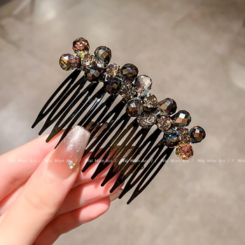 Kristalų plaukų šukos moterims, rankų darbo, pritaikomas aksesuaras, tinkamas vestuvėms, išleista 2023 m.