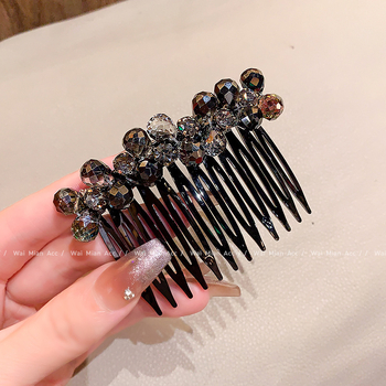 Kristalų plaukų šukos moterims, rankų darbo, pritaikomas aksesuaras, tinkamas vestuvėms, išleista 2023 m.