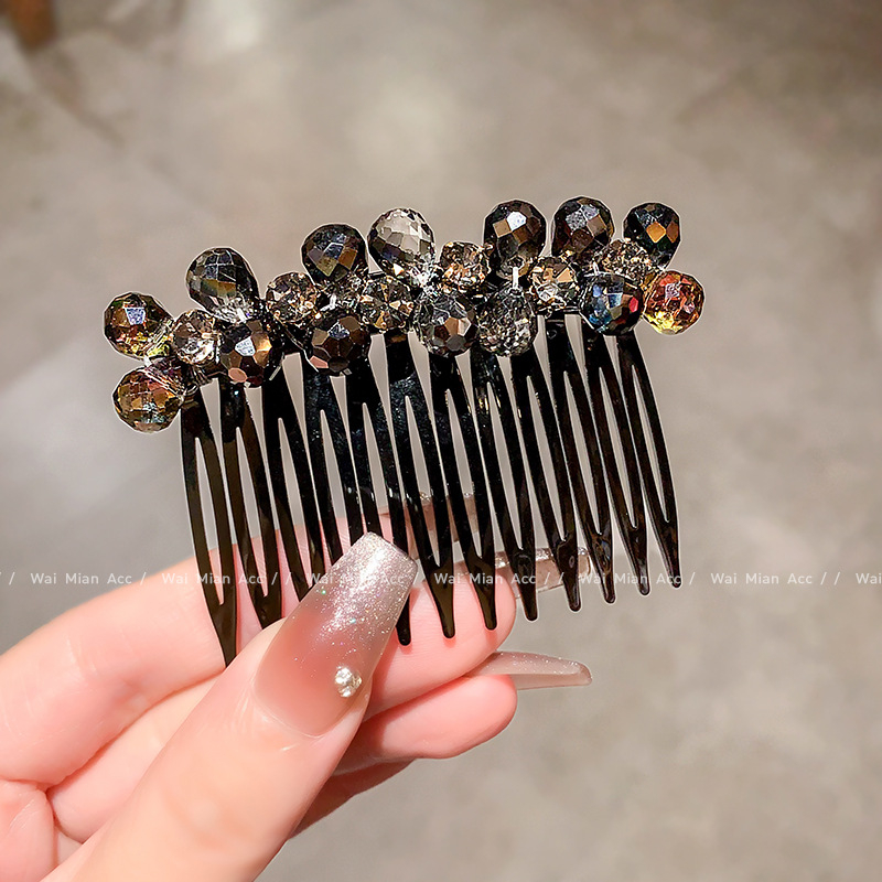 Kristalų plaukų šukos moterims, rankų darbo, pritaikomas aksesuaras, tinkamas vestuvėms, išleista 2023 m.