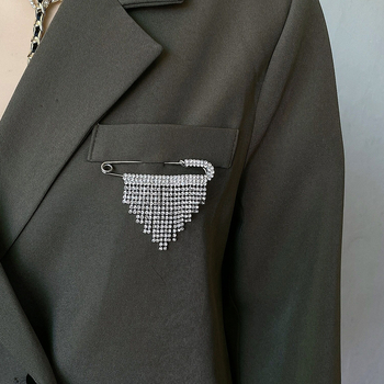 Broš s rhinestones, stil Ruili, ženski; mozaik materijal: legura s umjetnim dragim kamenjem, ljeto 2021