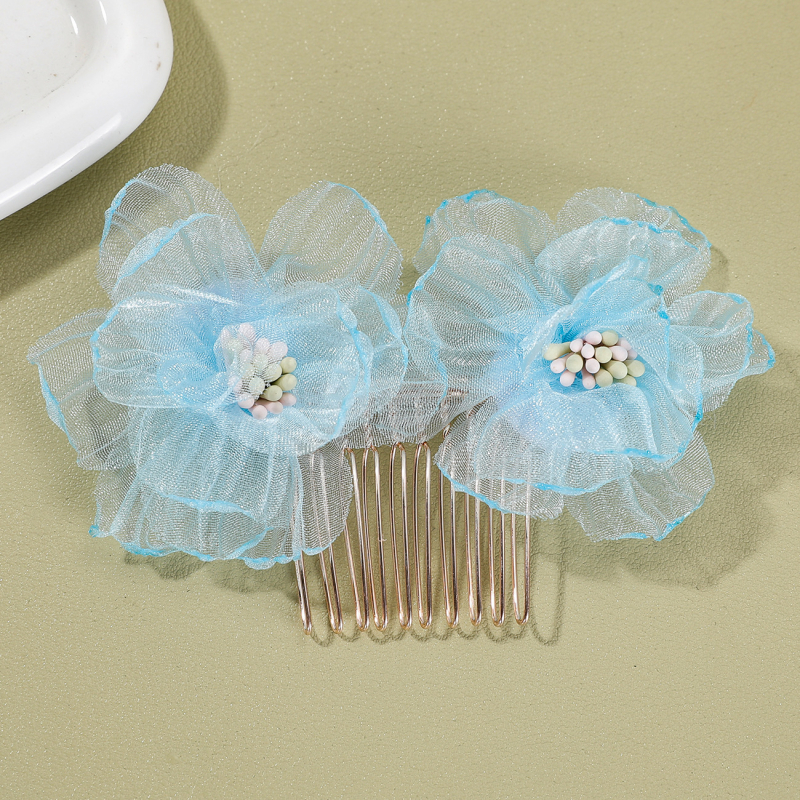 Floare din țesătură pentru accesorii de cap — tricotat manual, stil natural, pentru femei