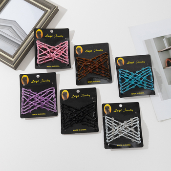 Gyöngyös hajcsat tarkóra, kézzel készített műanyag anyag, női stílus, geometriai tervezés, testreszabható