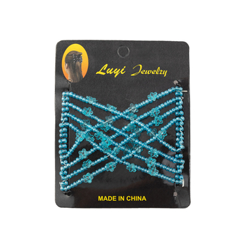 Gyöngyös hajcsat tarkóra, kézzel készített műanyag anyag, női stílus, geometriai tervezés, testreszabható