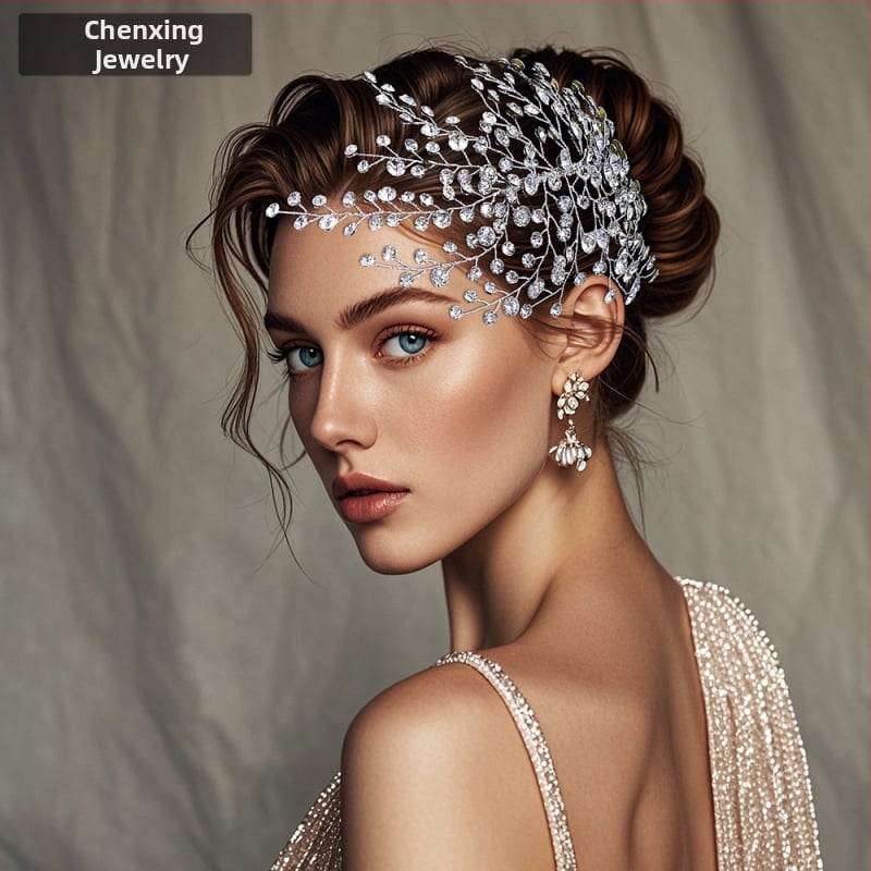 Birthday star CP827 rhinestones plaukų aksesuaras – rankų darbo galvos puošmena