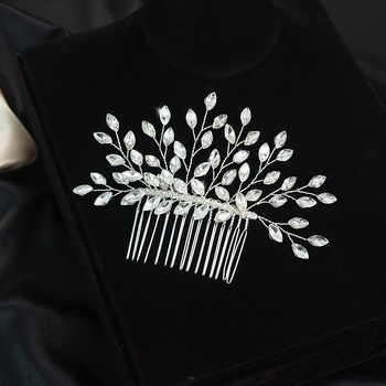 Esküvői kristály hajdísz, kézzel készített — geometriai dizájn, női stílus, anyag: kristály; forma: geometriás; technika: kézzel készített