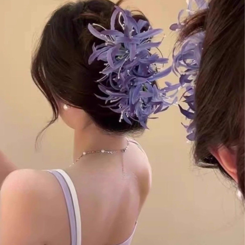 Hajcsat rögzítővel - kézzel készített, műanyag/gyanta, koreai stílus, Magic Lin márka