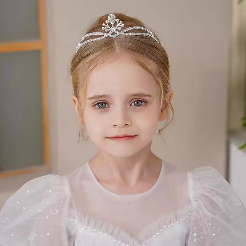 Vjenčana tiara za glavu sa kristalima — legura, elektroplatiranje, odvojeno pakiranje, pogodno za vjenčanje i rođendan