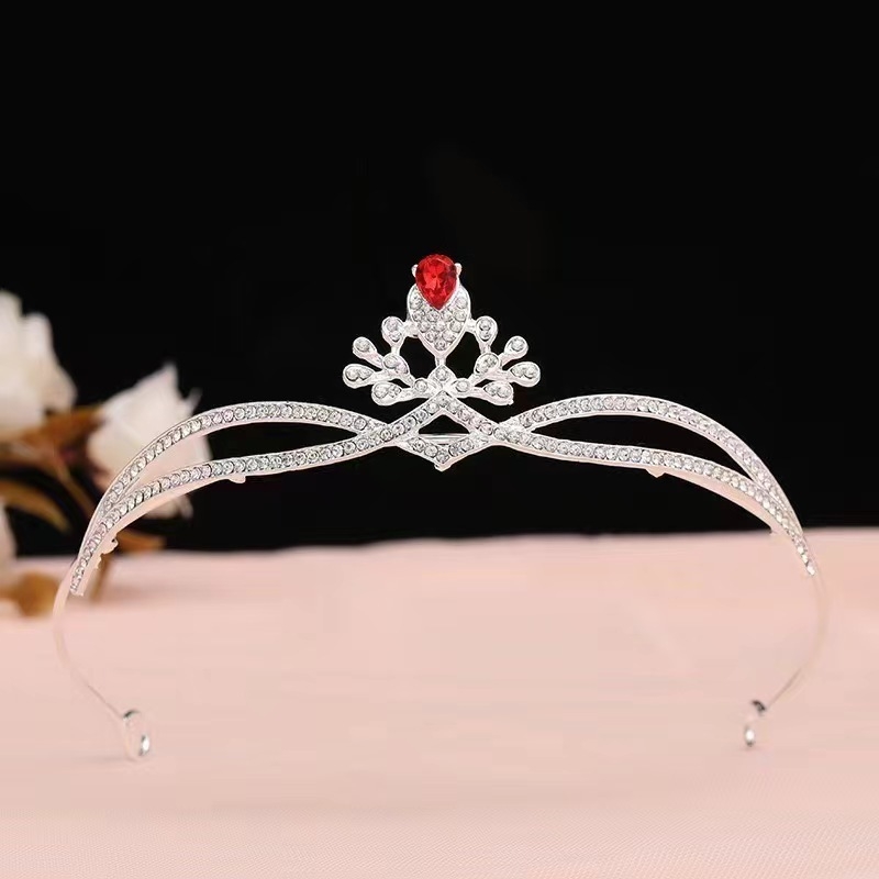Vjenčana tiara za glavu sa kristalima — legura, elektroplatiranje, odvojeno pakiranje, pogodno za vjenčanje i rođendan