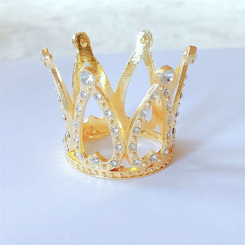 Dječja mini Krona s Kristalima – Šuplja Krona za Princezu za Ukrašavanje, Legura, Retro Stil, Unisex