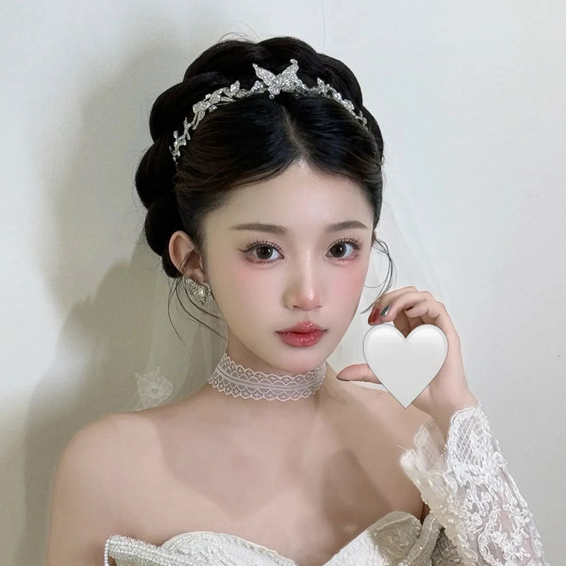 Dodatak za glavu, čipkasta kruna u prirodnom stilu, ručna izrada, pogodna za vjenčanje