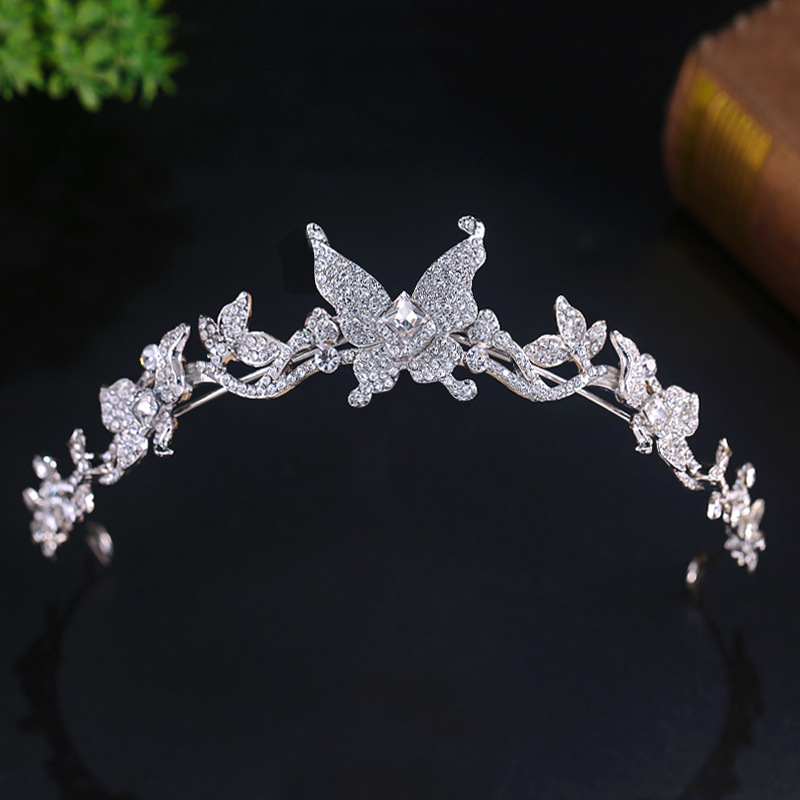 Στέμμα από κράμα με ζιρκόν για γάμο — απλός, unisex σχεδιασμός για το κεφάλι