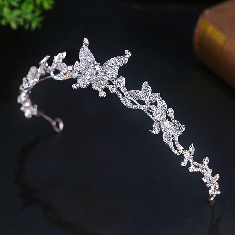 Στέμμα από κράμα με ζιρκόν για γάμο — απλός, unisex σχεδιασμός για το κεφάλι