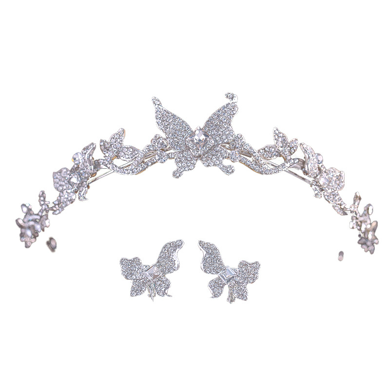 Στέμμα από κράμα με ζιρκόν για γάμο — απλός, unisex σχεδιασμός για το κεφάλι