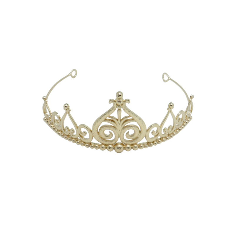Dodaci za glavu: Kruna tiara od legure, elektroplatina zlatna završna obrada, korejski stil, vjenčani dodatak za kosu, bakar + kandžasta lanac