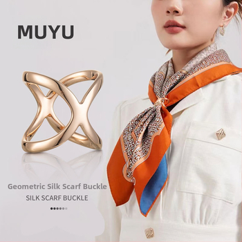 Bakrena kopča za šal s geometrijskim dizajnom, ženski stil, elektroplirano, prilagodljivo