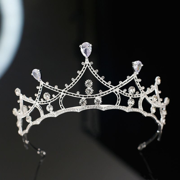 Tiara od legure, 18K čistoće, elektroplatiranje, lagani luksuz za žene