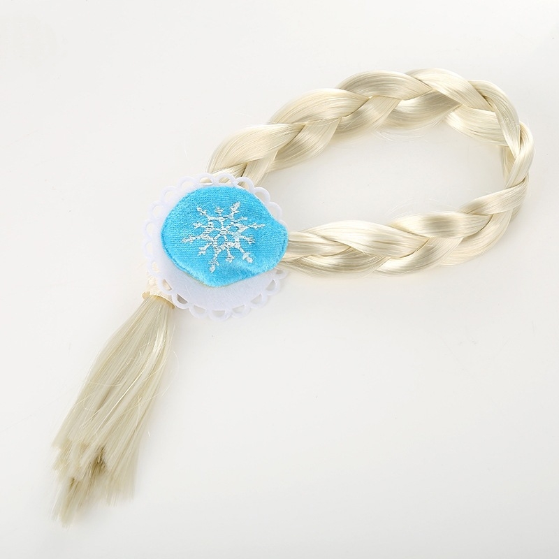 Set za dječju glavu: kruna, čarobni štapić i pletenice — crtani princ, akrilni kristali, elektroplatinirana kruna