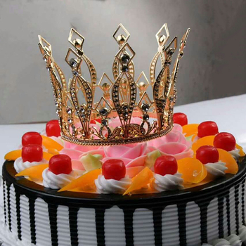 Diadem od legure – Korejskog stila, velika okrugla tortna diadema, za vjenčanja i rođendane, elektroplatiranje, samostalno pakiranje, mogućnost prilagodbe obrade