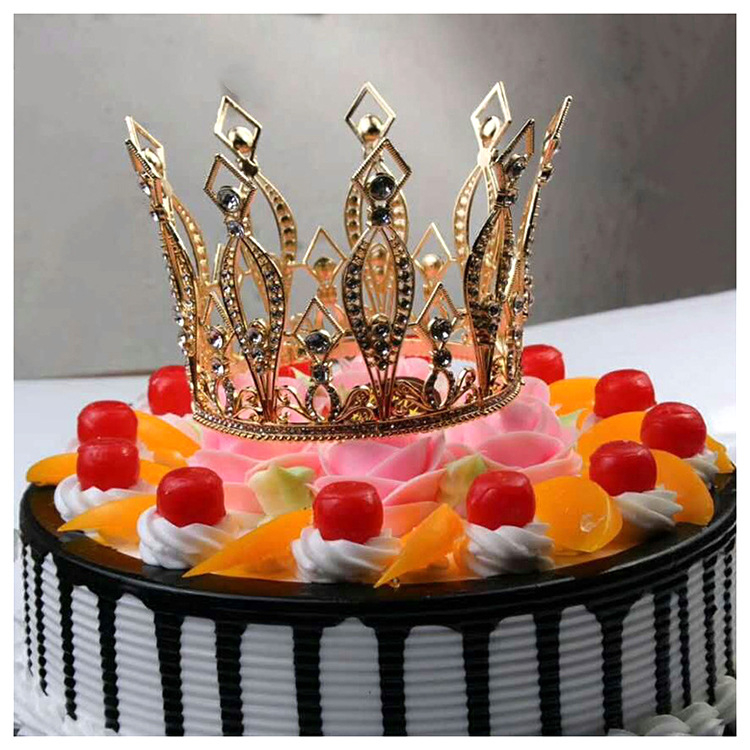 Diadem od legure – Korejskog stila, velika okrugla tortna diadema, za vjenčanja i rođendane, elektroplatiranje, samostalno pakiranje, mogućnost prilagodbe obrade