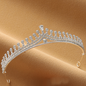 Set za glavu: kruna, tiara i naušnice (legura, 5K čistoća, japansko-korejski stil, umjetni kamenčići, elektroplatiranje)